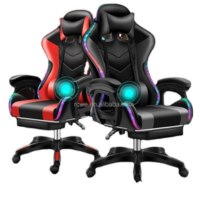 Fauteuil de Jeu Professionnel Ergonomique Moderne Électrique Lumineux LED <span class=keywords><strong>Personnalisable</strong></span> avec Repose-Pieds Massant en Cuir Synthétique Intégré - Product Image 1