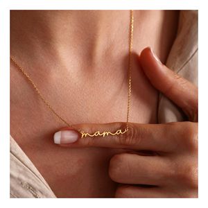 Squisita collana di <span class=keywords><strong>mamma</strong></span> in oro placcato in acciaio inox <span class=keywords><strong>mamma</strong></span> ciondolo <span class=keywords><strong>gioielli</strong></span> perfetti regali <span class=keywords><strong>per</strong></span> la <span class=keywords><strong>festa</strong></span> <span class=keywords><strong>della</strong></span> <span class=keywords><strong>mamma</strong></span> - Product Image 1