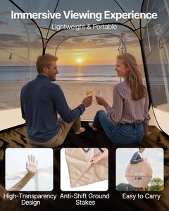 Carpa Deportiva para Todo Clima con Piso Sellado, Carpa Burbuja Instantánea para Acampar al Aire Libre, Carpa para Lluvia, Refugio Solar para Acampar - Product Image 3