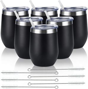 Vaso Térmico Aislado de 12 oz, Vasos para Vino, Vaso de Acero Inoxidable con Aislamiento al Vacío para Café, con Tapa, para Vino - Product Image 3