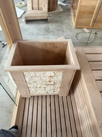 Cabine de sauna traditionnelle d'intérieur en bois massif de pruche canadienne pour 6-7 personnes, sauna sec familial, vente en gros directe usine
