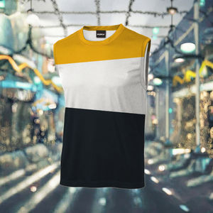 Hauts de fête sexy pour hommes à col ras du cou en maille polyester tricotée avec strass thermocollants, style européen et américain, tendance et brillants - Product Image 3