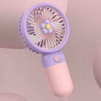 Ventilador Eléctrico de Mano con Diseño de Flores y Frutas, Pequeño y Portátil, Personalizable OEM, Promoción de Verano
