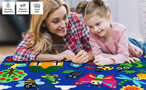 Tablero de Actividades Sensoriales Montessori para Niños Pequeños de 2 a 3 Años, Plegable, Diseño de Bolsa Adaptado para Autismo, Material de Poliéster - Product Image 6