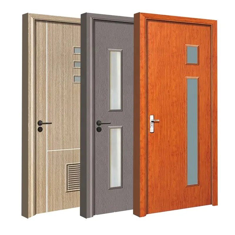 Cheapest New Design Interior Pvc Indoor Wood Doors Design Wpc Water Proof Doors