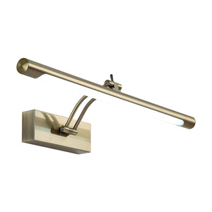 Applique murale noire/dorée, luminaires pour tableaux 40/60/80 cm, éclairage de miroir IP44, lampes murales modernes en métal avec bras articulé simple - Product Image 4