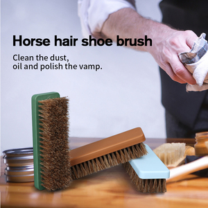 <span class=keywords><strong>Cepillo</strong></span> de limpieza de zapatos de <span class=keywords><strong>pelo</strong></span> de caballo <span class=keywords><strong>Cepillo</strong></span> de pulido brillante para botas de zapatos de cuero de fácil agarre - Product Image 4