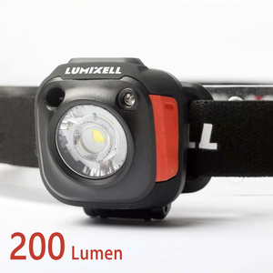 Linterna Frontal LED Profesional de Fábrica, 200LM, IPX4, Recargable por USB, Impermeable, con Sensor de Movimiento y Haz Ajustable para Correr - Product Image 1