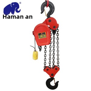 1T Kleine Elektrische Kettingtakel Hefmachine Lift Manganstaal Rood Zwart - Product Image 2