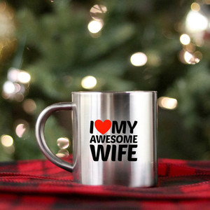 ฉันรักภรรยาที่น่ารักของฉัน แก้วมัคสีทองและสีเงิน - Product Image 2