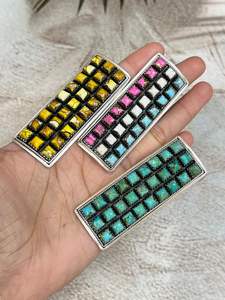 Bague Ajustable en Argent Sterling Fait Main avec Multiples Pierres Bague de Mariage pour Femmes - Product Image 2