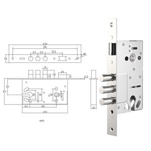 トリプルボルトMortiseロックボディ工業用ドア設置 - Product Image 5