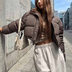 Outdoor Winter Custom Logo Lightweight Women's Hooded <b>Sequined</b> Diamond Quilted Puffer <b>Jacket</b> - Product Image 3