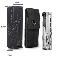 Pince multifonction pliable 16-en-1 en acier inoxydable, coupe-fil, ciseaux, manche squeletté, outil de survie industriel robuste