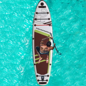 Planche de Stand Up Paddle Gonflable Marron Légère et Pliable en PVC Écologique pour Lac, Rivière, Voyage – Livraison Rapide Complète - Product Image 3