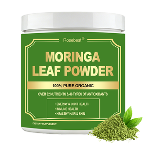 Rosebest, fournisseur chinois, vente en gros, OEM, marque privée, <span class=keywords><strong>poudre</strong></span> d'extrait <span class=keywords><strong>de</strong></span> feuilles <span class=keywords><strong>de</strong></span> <span class=keywords><strong>Moringa</strong></span> biologique 100% pure 8OZ, complément alimentaire - Product Image 1