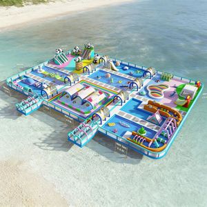 Nuevo Mega Tobogán Acuático Inflable, Combinado con Casa de Brinco, Castillo Inflable Comercial con Piscina - Product Image 3