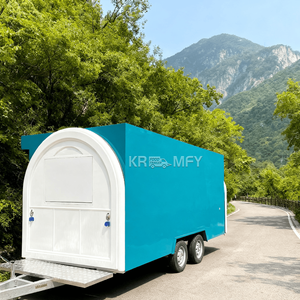 Street Pizza Cart 4 Wheel <b>Ice</b> <b>Cream</b> Snack Fast Mobile Kitchen Food Truck Juice Concession Trailer - Product Image 2