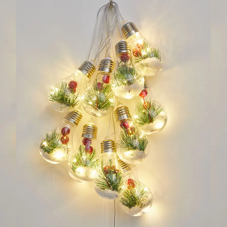 Kerstverlichting Decoratie Guirlande Lamp Snaar Licht Kerst Bal Ornamenten Led Die Bal Gordijn Opknoping String Lights