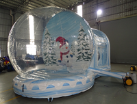 Cabine de photo claire de maison de rebond de bulle transparente de haute qualité pour la boule de neige gonflable géante de décoration de Noël