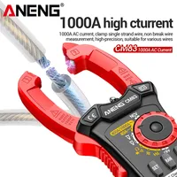 Multimètre à pince numérique ANENG CM83 1000A, testeur de courant et de tension AC, NCV, résistance, capacité, ohmmètre, fréquence pour applications électriques