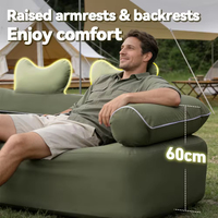 Sofá Autoinflable para Exteriores Da Niu, Cama Doble Plegable, Sofá Perezoso Portátil con Funda de Tela Extraíble