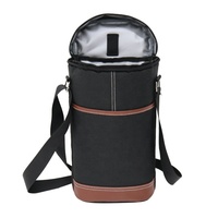 Sac fourre-tout isolé pour transport de vin, valise pour produits alimentaires, étanche, pour pique-nique, 2 bouteilles