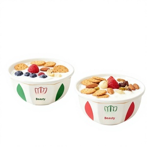 Bol à dessert en céramique Jiale Red Green Tulip de 6 pouces, style <span class=keywords><strong>traditionnel</strong></span> arabe, pour chocolat, compatible micro-ondes, design frais et mignon - Product Image 2