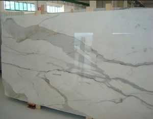 Losas de Mármol Blanco Calacatta Gold de Calacatta, Italia, con Vetas Doradas - Product Image 6