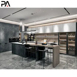 PA modern tasarımlar parlak lake modüler mutfak dolapları