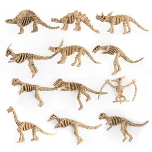 Grosir Plastik Dinosaurus Promosi Mainan Hutan Hewan Liar PVC 12 Figur Hewan untuk Mainan Kapsul