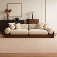 Modernes Design Einsitziges Ecksofa Verstellbar Wandelbar Weißer Stoff 2,5x1,5x0,7m Holzbeine