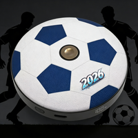 Nouvelle batterie externe en cuir sur le thème du football 10000mAh 38.5W à charge rapide avec interface Type-C grande capacité pour gyroscope anti-stress