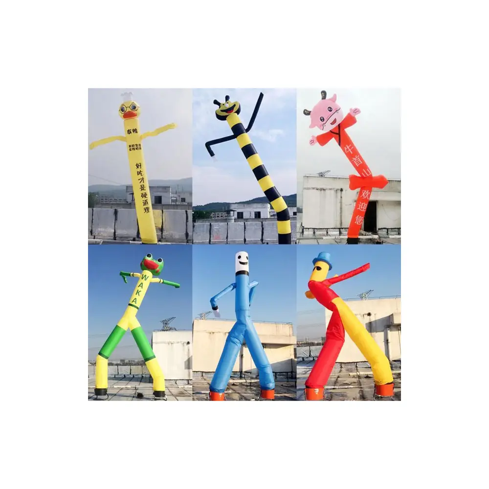 Inflatable colorful dancing star figures dancing popular model campaign showcasing air model dancers advertising clown swing