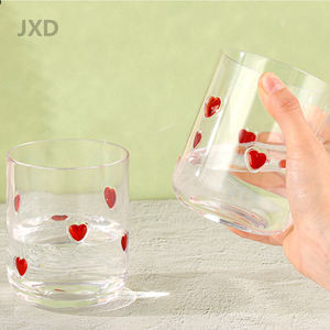 JUXINDAハート型の弓プリントワイングラスは再利用可能なBPAフリーの粉砕防止で、パーティー、結婚式に適しています - Product Image 2