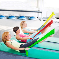 Bande de résistance d'exercice en latex plat TPE personnalisée avec logo, bande de fitness, bande de thérapie