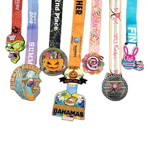 Nhà Máy Bán buôn marathonsport đua huy chương và tùy chỉnh của riêng bạn 3D huy chương Hợp kim kẽm huy chương với dây buộc