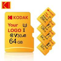 Tarjeta de memoria KODAK de 64 GB, 16 GB, 32 GB, 128 GB, Clase 10, U1, UHS-1, Micro, Full HD, Video, 80 MB/s, TF