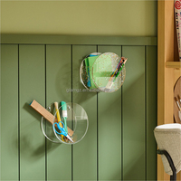 Boîte murale décorative ronde en acrylique, organisateur mural en lucite, vitrine pour jouets, bonbons