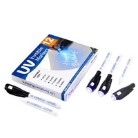 Marqueurs à encre invisible UV, 12 pièces, stylos à messages secrets avec lumière LED pour papier, métal, verre, tissu, bricolage amusant