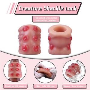 Fashion <b>Dildo</b> Silicone Dog Knot Penis Ring for Men Enlargement and Extension Thickness Cock Ring With Hole - Product Image 2