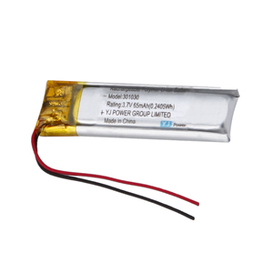แบตเตอรี่ลิเธียมไอออนขนาดเล็ก 3.7v 65mah รุ่น YJ301020 เหมาะสำหรับแว่นตาและสมาร์ทวอทช์ - Product Image 2