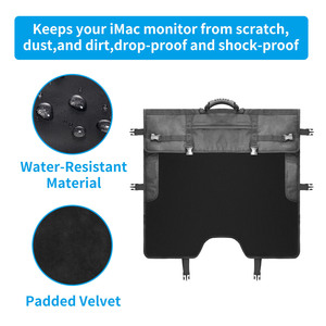 27 Inch Computer All In One Carrying Case Soft Nylon Black Travel Bag For Desktop Monitor - Product Image 3