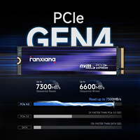 Fanxiang S880 4TB NVMe SSD M.2 PCIe 4.0 2280 Internal Solid State Drive, Hingga 7300MB/s, Dynamic SLC Cache, Respon Super Cepat,