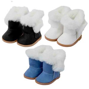 Venta caliente de alta calidad de invierno botas de felpa muñecas zapatos de juguete 18 pulgadas niña muñeca zapatos Accesorios - Product Image 1