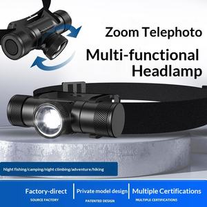 Lampe frontale à focalisation laser blanc, lumière puissante, longue portée, <span class=keywords><strong>batterie</strong></span> au lithium 18650, longue durée de vie, rechargeable, LED zoom, étanche, <span class=keywords><strong>camping</strong></span> - Product Image 5