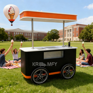 OEM Summer Vintage Classic Style Street Food Service Fiberglass Bike Cart with Ice Machine for Candy and - Product Image 3