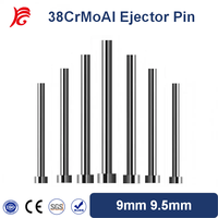 Pasador Expulsor Recto de Alta Resistencia 38CrMoAl Nitrurado de 9mm y 9.5mm, Piezas de Precisión para Moldeo por Inyección Compatibles con el Estándar MISUMI