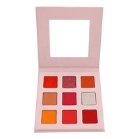 Palette de fards à paupières rose mat à haute pigmentation, effet scintillant, waterproof, 9 couleurs, marque privée, fournisseur