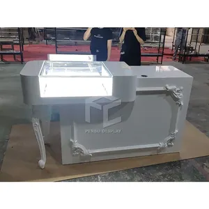 Stock Boutique Shop Modern Retail Cash Desk Multifunctional Store Cashier Counter Table Checkou Counter for Sale